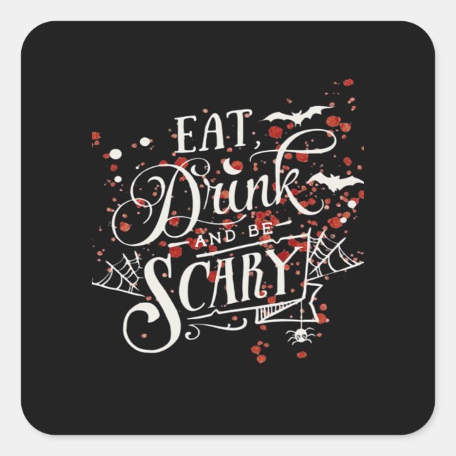 Savage Halloween Spooky Aesthetic Square Sticker (Front)