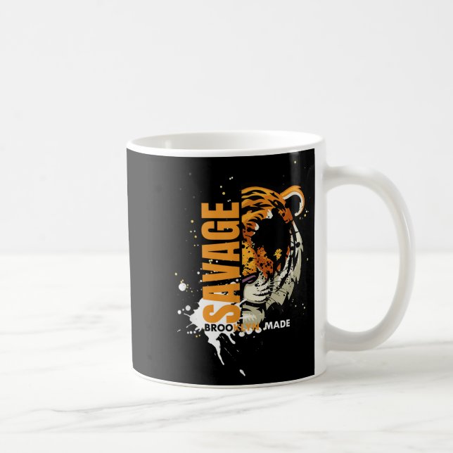 Savage Tiger,brooklyn Made, Graphic Tees Tiger, Mo Coffee Mug (Right)