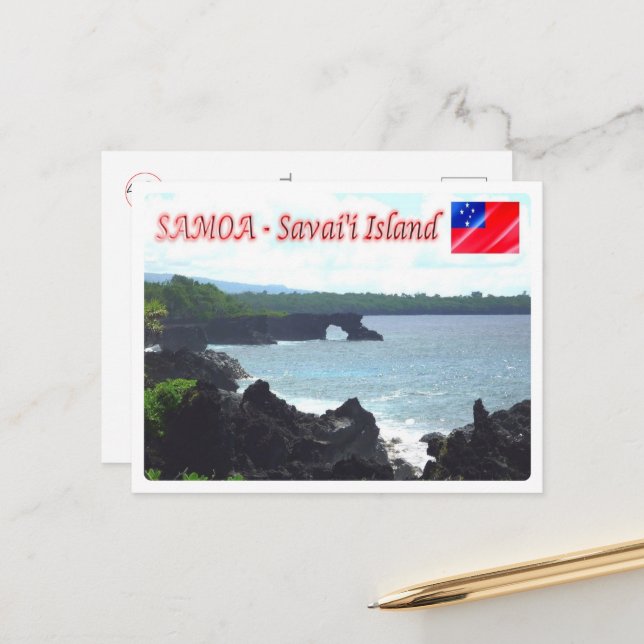 Savai'i Island - Coastline - Samoa - Postcard (Front/Back In Situ)