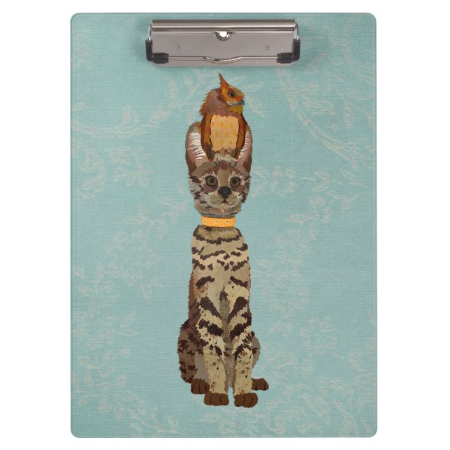 SAVANAH CAT & OWL CLIPBOARD (Front)