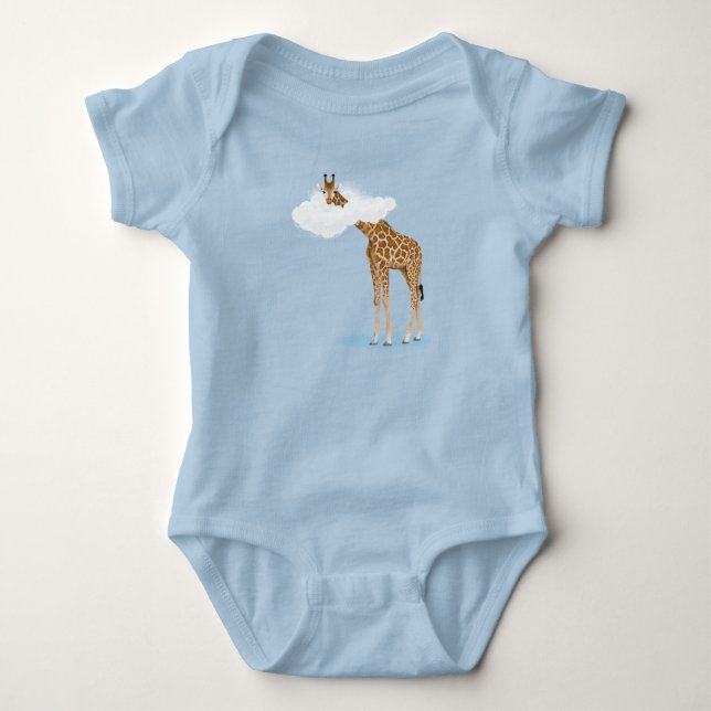 Savanna cloud animals baby bodysuit (Front)