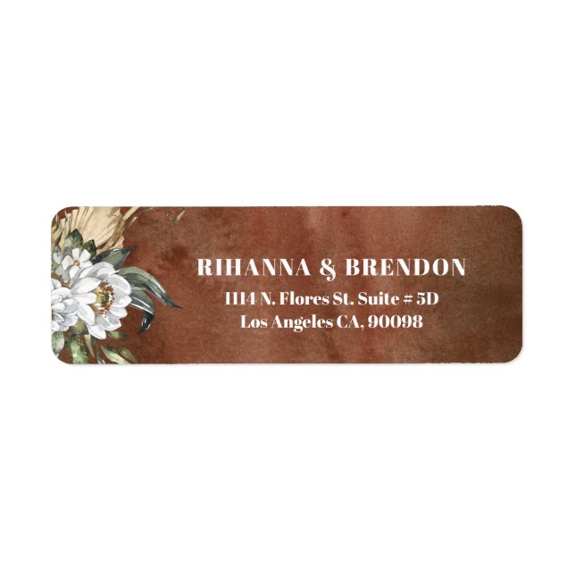 Savanna flowers brown paper texture (Front)