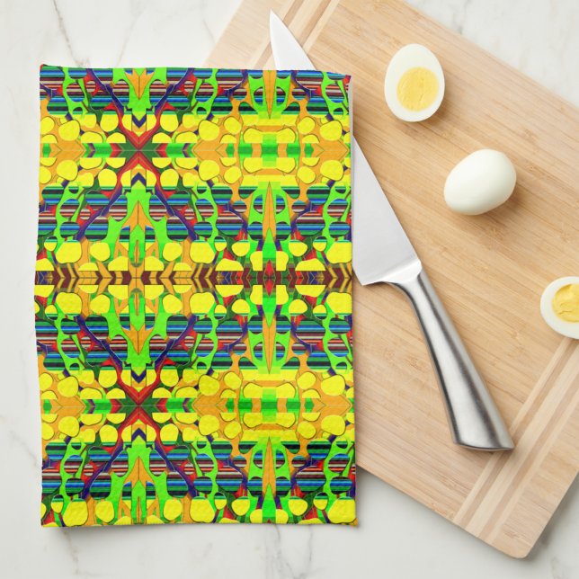 Savanna Remix: Afrocentric Animal Collage  Tea Towel (Creator Uploaded)
