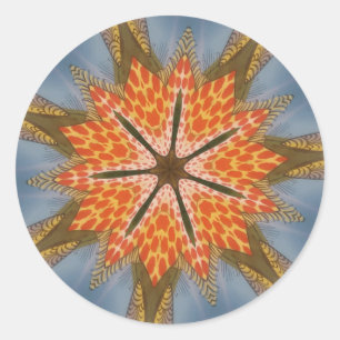 Savanna Star Bloom – A Bold African Animal Print Classic Round Sticker