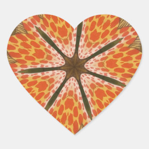 Savanna Star Bloom – A Bold African Animal Print Heart Sticker