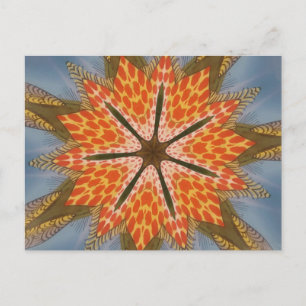 Savanna Star Bloom – A Bold African Animal Print Postcard
