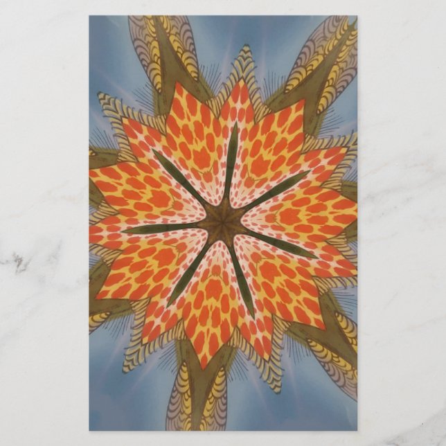 Savanna Star Bloom – A Bold African Animal Print Stationery (Front)