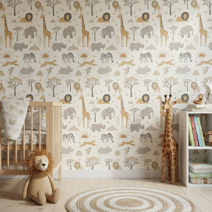 Savanna Sunrise Safari Pattern ID1259 Wallpaper