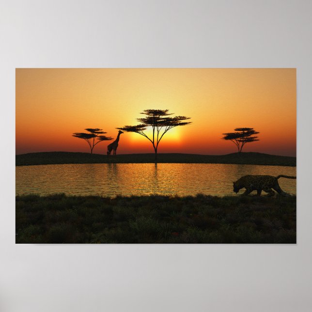Savanna Sunset Poster (Front)