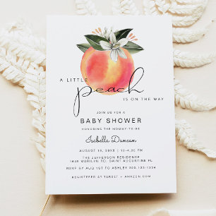 Savannah - A little Peach Baby Shower Peaches Invitation