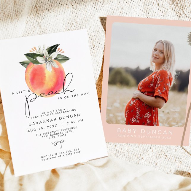 SAVANNAH A little Peach Baby Shower Peaches Invitation (Creator Uploaded)