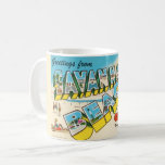 Savannah Beach Georgia Greeting Mug<br><div class="desc">A fun,  colourful retro,  vintage postcard for Savannah Beach,   Georgia repurposed on a mug.</div>