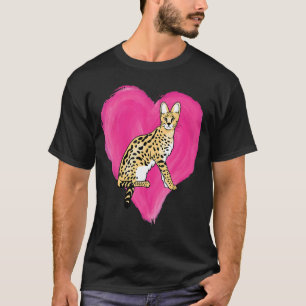 Savannah Cat Heart Cat Owner Love Lover Savannah C T-Shirt