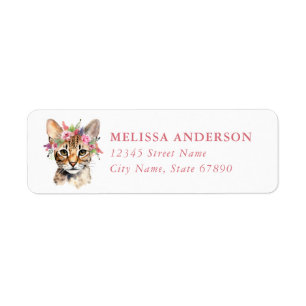 Savannah Cat Return Address Labels
