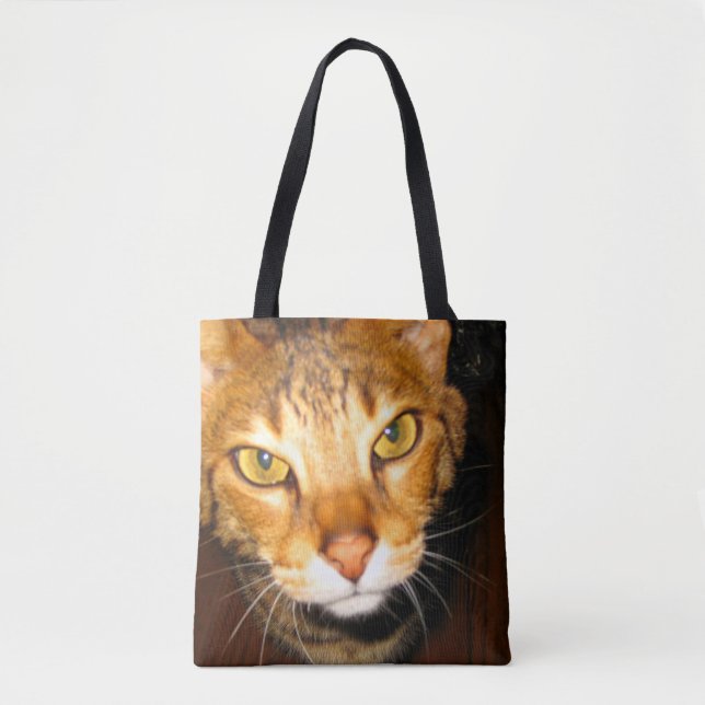 Savannah Cat Tote Bag (Front)