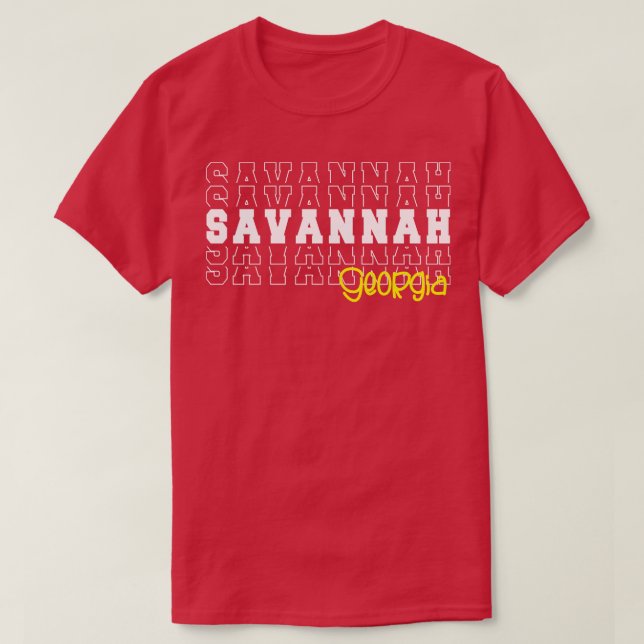 Savannah city Georgia Savannah GA T-Shirt (Design Front)