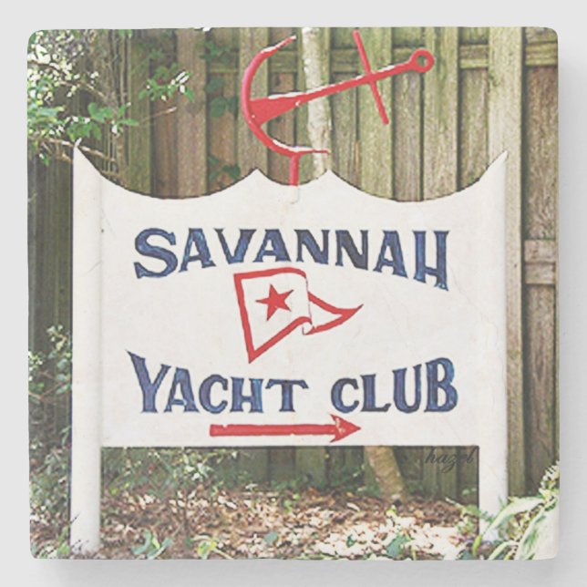 Savannah Coasters,  Savannah Yacht Club Stone Coaster (Front)