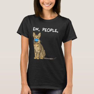 Savannah Ew People Cat Wearing Face Mask T-Shirt