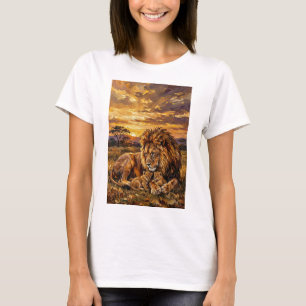 Savannah Family Lion Art T‑Shirt Unisex T-Shirt