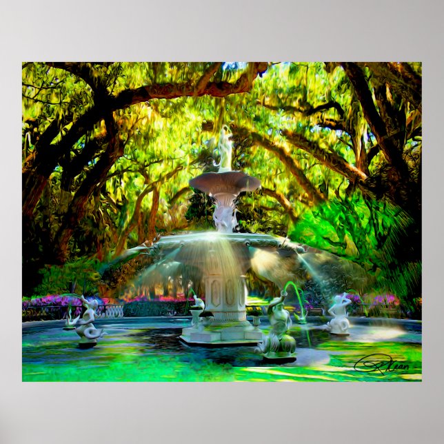 Savannah, Forsyth Park Poster (Front)