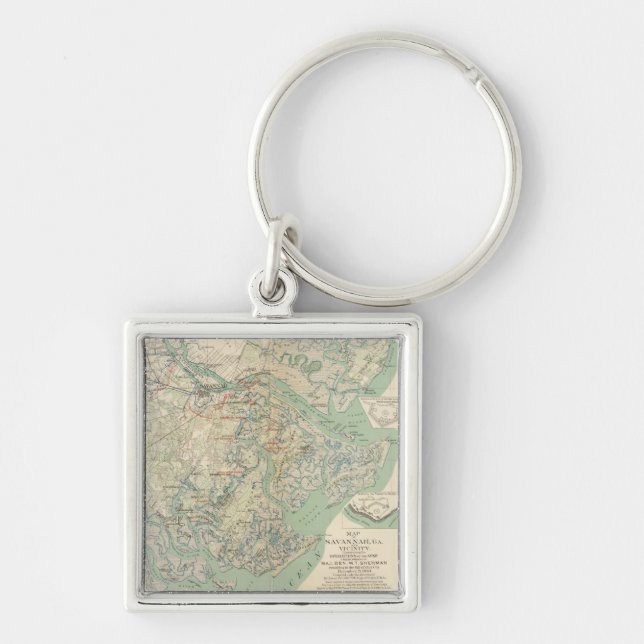 Savannah, Ga and vicinity Key Ring (Front)