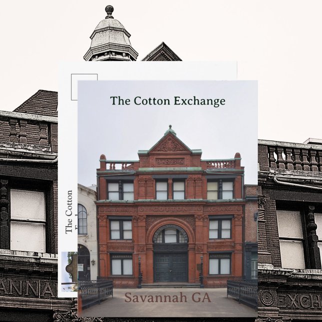Savannah GA Cotton Exchange Photographic Postcard (Creator Uploaded)
