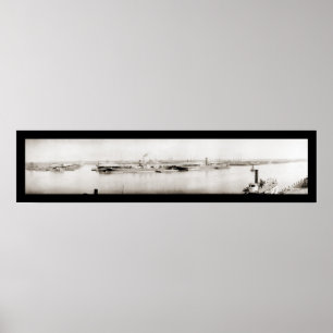 Savannah, GA Docks Photo 1909 Poster