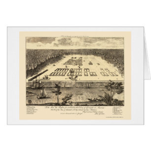 Savannah, GA Panoramic Map - 1734