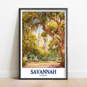 Savannah GA Prints - Forsyth Park - Cathedral of