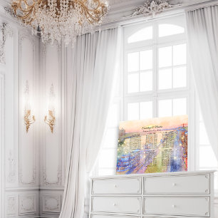 Savannah GA River Street Sunset Wedding Seat Chart