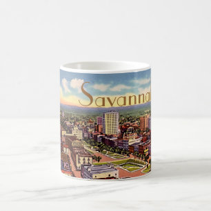 Savannah, Georgia Birdseye View 1940 Coffee Mug
