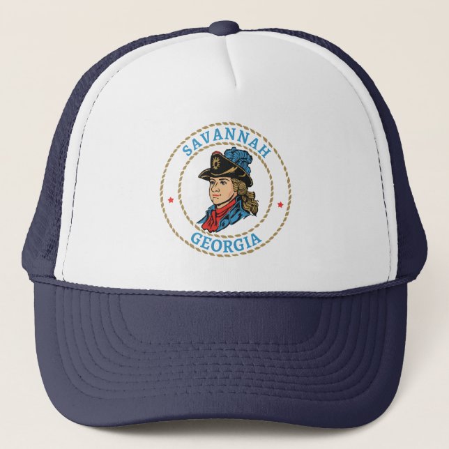 Savannah Georgia Colonial Trucker Hat (Front)