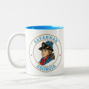 Savannah Georgia Colonial Two-Tone Coffee Mug