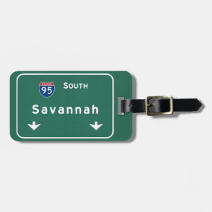 Savannah Georgia ga Interstate Highway Freeway : Luggage Tag