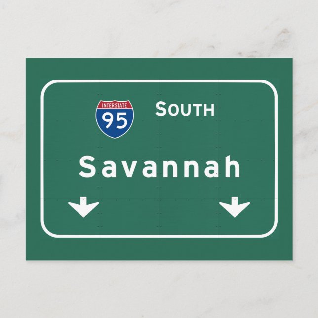 Savannah Georgia ga Interstate Highway Freeway : Postcard (Front)