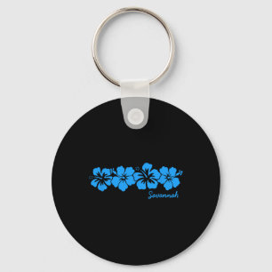 Savannah Georgia Hibiscus Flower Womens Souvenir V Key Ring