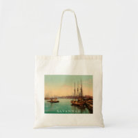 Savannah Georgia Historic River Scene Poster