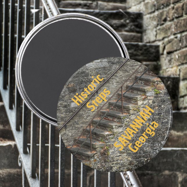 Savannah Georgia Historic Steps Photographic Magnet (Creator Uploaded)