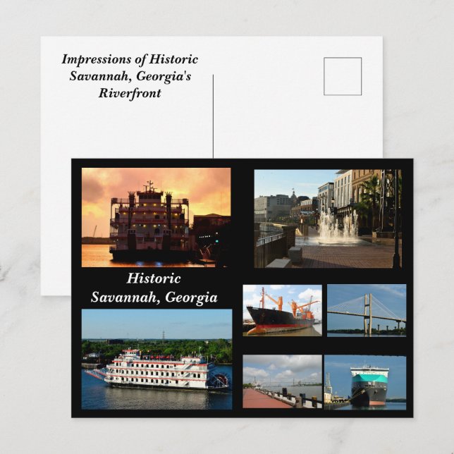 Savannah, Georgia Holiday Postcard (Front/Back)