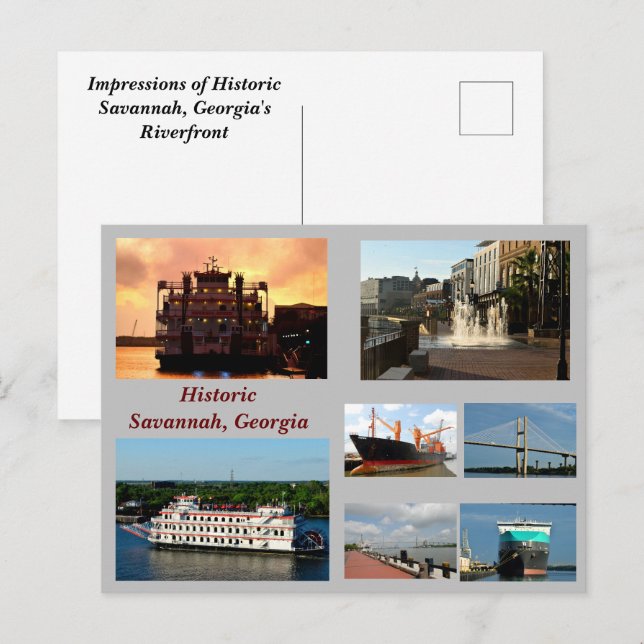 Savannah, Georgia Holiday Postcard (Front/Back)