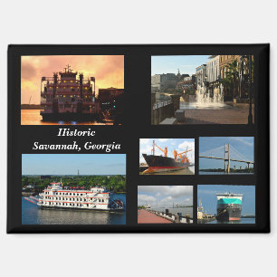 Savannah, Georgia Holiday Postcard Magnet