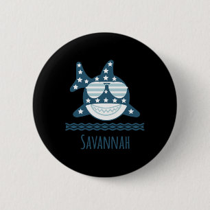 Savannah Georgia Nautical Coastal Fishing Boating 6 Cm Round Badge