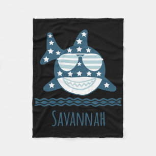 Savannah Georgia Nautical Coastal Fishing Boating Fleece Blanket