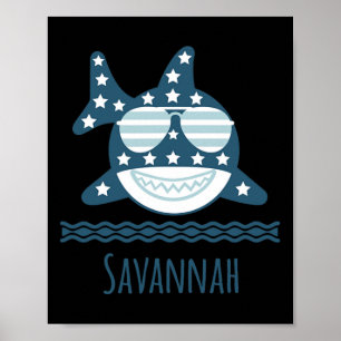Savannah Georgia Nautical Coastal Fishing Boating Poster