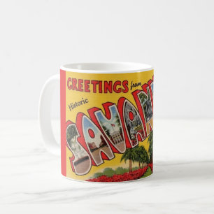 Savannah Georgia Postcard Greeting Mug
