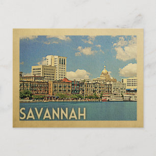 Savannah Georgia Postcard Vintage Travel
