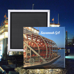 Savannah Georgia Riverboat Photographic Magnet