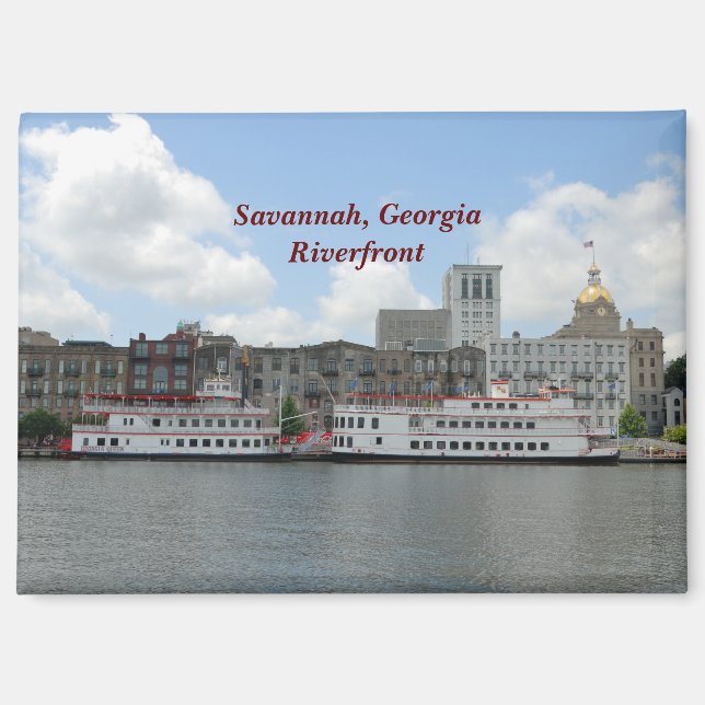 Savannah Georgia riverfront magnet (Front)