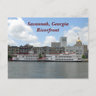 Savannah Georgia riverfront Postcard