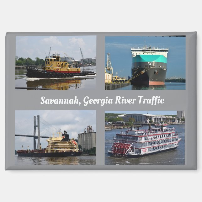 Savannah, Georgia shipping lane magnet (Front)